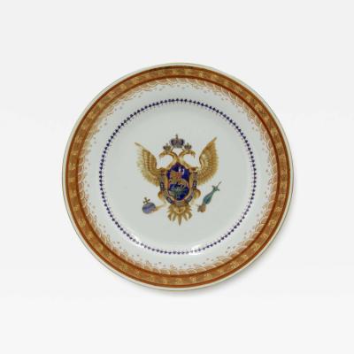 Pair of Continental Porcelain Dinner Plates