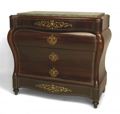 Pair of Continental Spanish Bombe Shaped Commodes