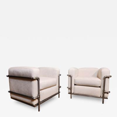 Pair of Corbusier LC 2 Cube Chairs Made from Plumbing Parts Mart Stam China 2017