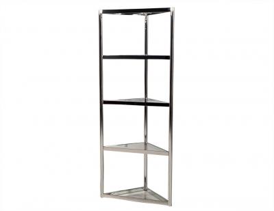 Pair of Corner Polished Stainless Steel Etegeres