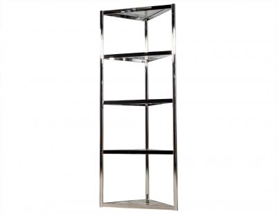 Pair of Corner Polished Stainless Steel Etegeres