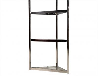 Pair of Corner Polished Stainless Steel Etegeres