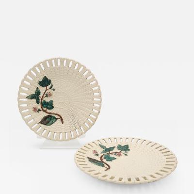 Pair of Creamware Plates Germany circa 1830