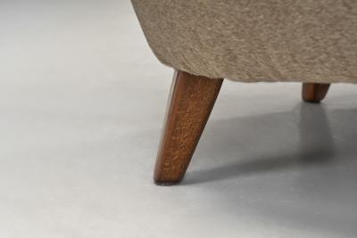 Pair of Curved Armchairs Europe ca Mid 20th Century