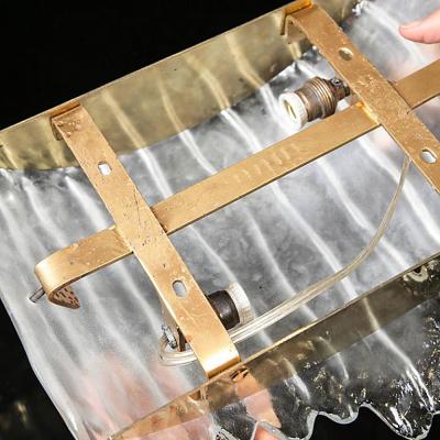 Pair of Curved Murano Wall Lights