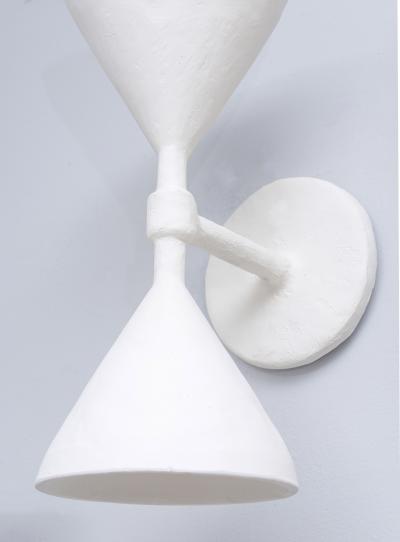 Pair of Custom Double Gaston Plaster Sconces