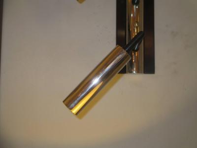 Pair of Custom Four Arm Bronze and Nickel Plated Sconces