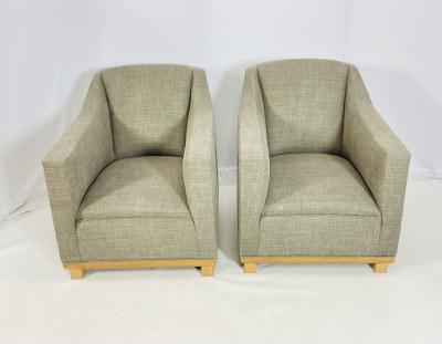 Pair of Custom Lounge Chairs Made in USA Circa 1960s