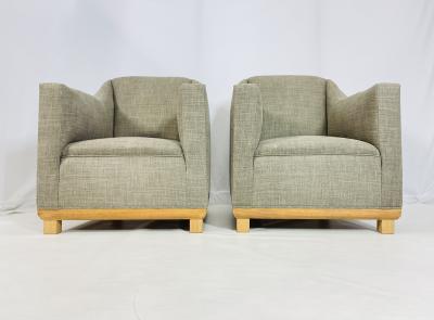 Pair of Custom Lounge Chairs Made in USA Circa 1960s