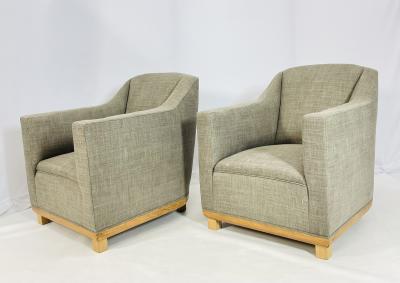 Pair of Custom Lounge Chairs Made in USA Circa 1960s