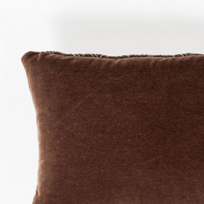 Pair of Custom Lumbar Cushions from Vintage African Kuba Cloth