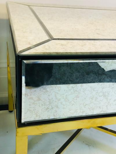 Pair of Custom Made Mirrored Night Stands