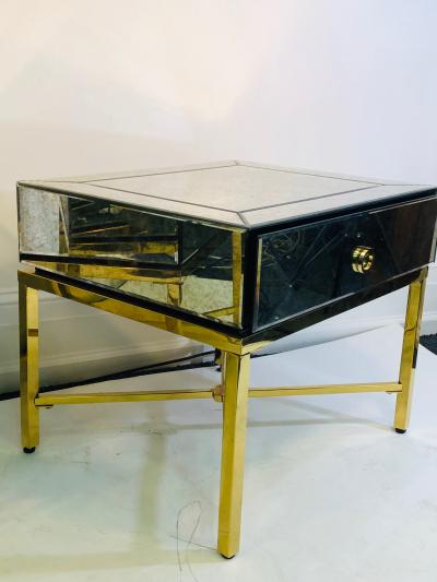 Pair of Custom Made Mirrored Night Stands