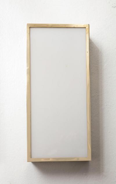 Pair of Custom Milk Glass and Brass Sconces