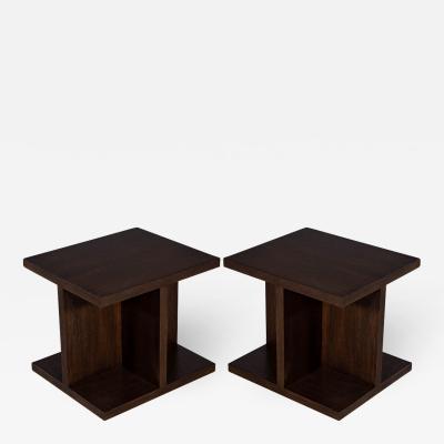 Pair of Custom Modern Geometric End Tables