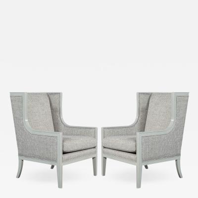 Pair of Custom Modern Wing Chairs by Carrocel