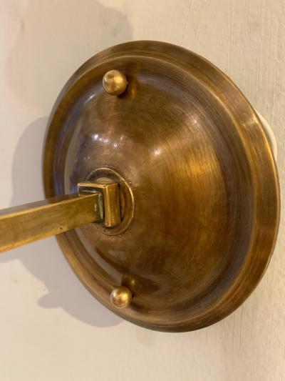 Pair of Custom Patinated Brass Sconces