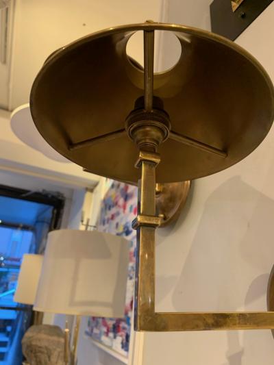 Pair of Custom Patinated Brass Sconces