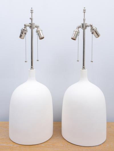 Pair of Custom Plaster Delphine Lamps