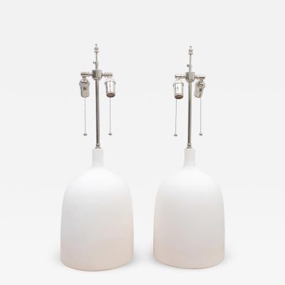 Pair of Custom Plaster Delphine Lamps