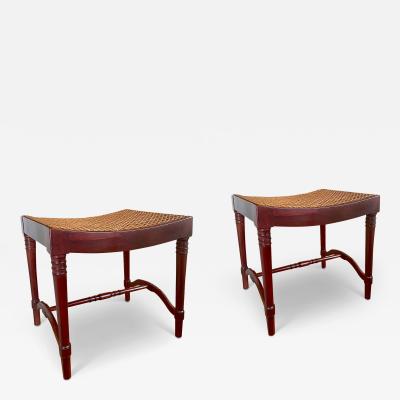 Pair of Danish Modern Classcism Benches in Mahogany