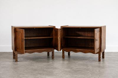 Pair of Danish Oak Cabinets Attributed to Henning Kj rnulf Denmark c 1960s