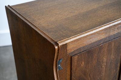 Pair of Danish Oak Cabinets Attributed to Henning Kj rnulf Denmark c 1960s