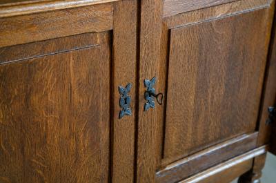 Pair of Danish Oak Cabinets Attributed to Henning Kj rnulf Denmark c 1960s
