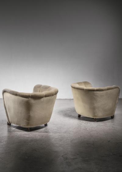 Pair of Danish club chairs
