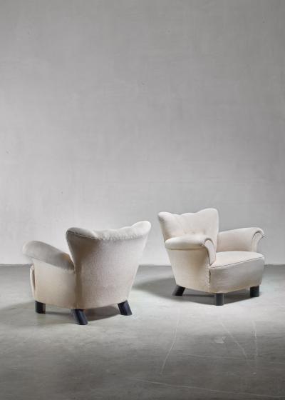 Pair of Danish easy chairs 1940s