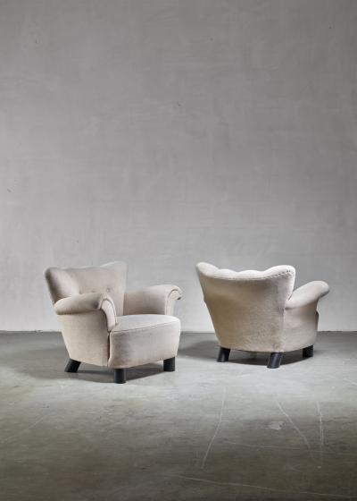 Pair of Danish easy chairs 1940s