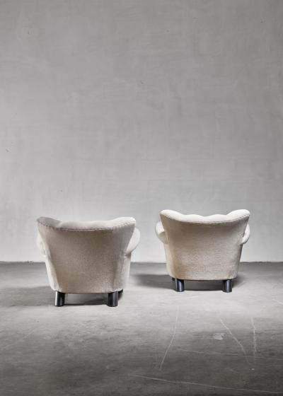 Pair of Danish easy chairs 1940s