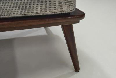Pair of Dark Stained Pine Armchairs Europe First half of the 20th century