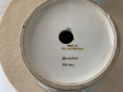 Pair of Decorative Hand Painted Ceramic Vases