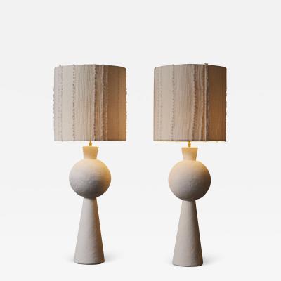 Pair of Decorative Plaster Table Lamps