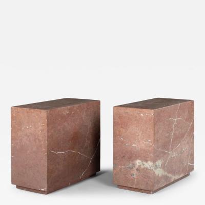 Pair of Deep Cube Shape End Tables