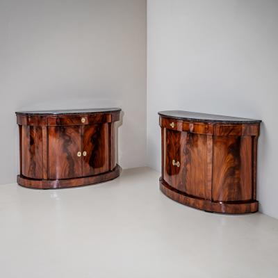 Pair of Demi Lune Charles X Sideboards France circa 1830