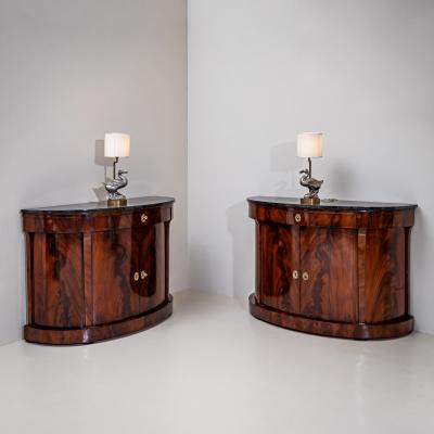 Pair of Demi Lune Charles X Sideboards France circa 1830