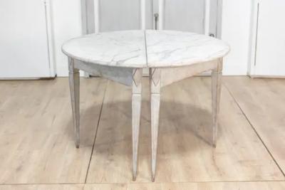 Pair of Demi Lune Console Tables Circa 1840