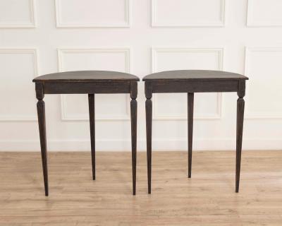 Pair of Demi Lune Tables Early 20th Century