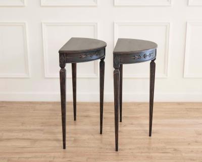 Pair of Demi Lune Tables Early 20th Century