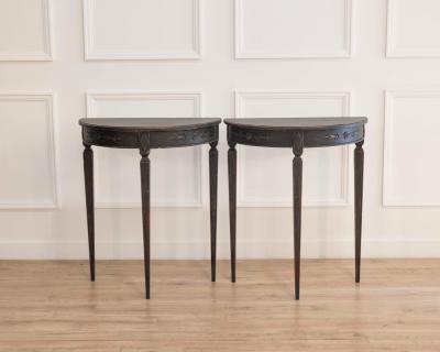 Pair of Demi Lune Tables Early 20th Century