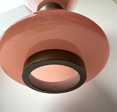 Pair of Diabolo Sconces Pink Murano Glass Italy