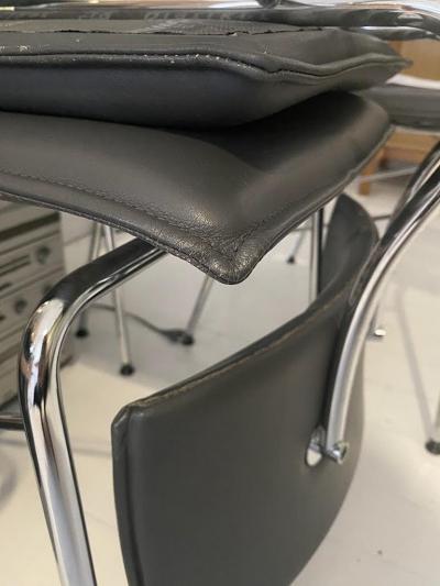 Pair of Dietiker Sparta Leather Chairs by Christoph Hindermann Switzerland