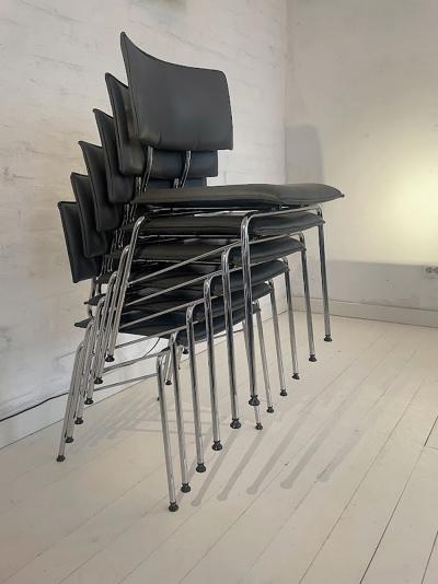 Pair of Dietiker Sparta Leather Chairs by Christoph Hindermann Switzerland