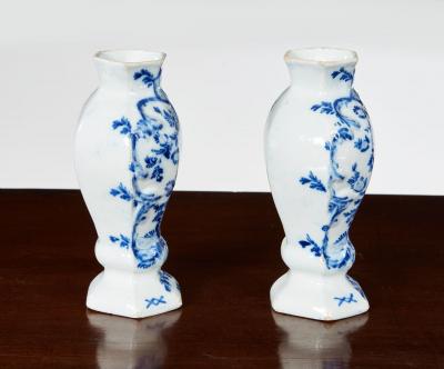 Pair of Diminutive Delft Vases