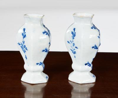 Pair of Diminutive Delft Vases