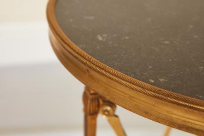 Pair of Directoire Style Gilt Bronze and Marble Gu ridons