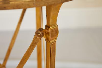 Pair of Directoire Style Gilt Bronze and Marble Gu ridons