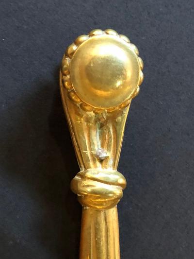 Pair of Dore Bronze Sconces Having Horned Bacchus Masks in Louis XVI Style